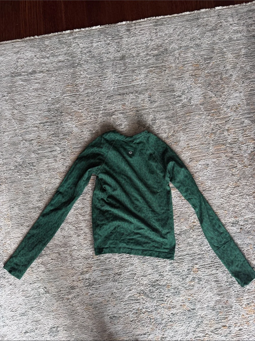 lululemon athletica Forest Green Long Sleeve Crewneck Top